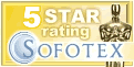 5 stars award at sofotex.com